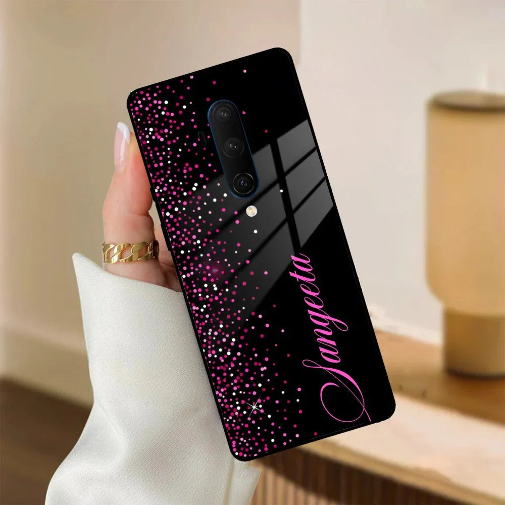 Pink Glitter Customize Glass Case Cover For Oneplus - ShopOnCliQ