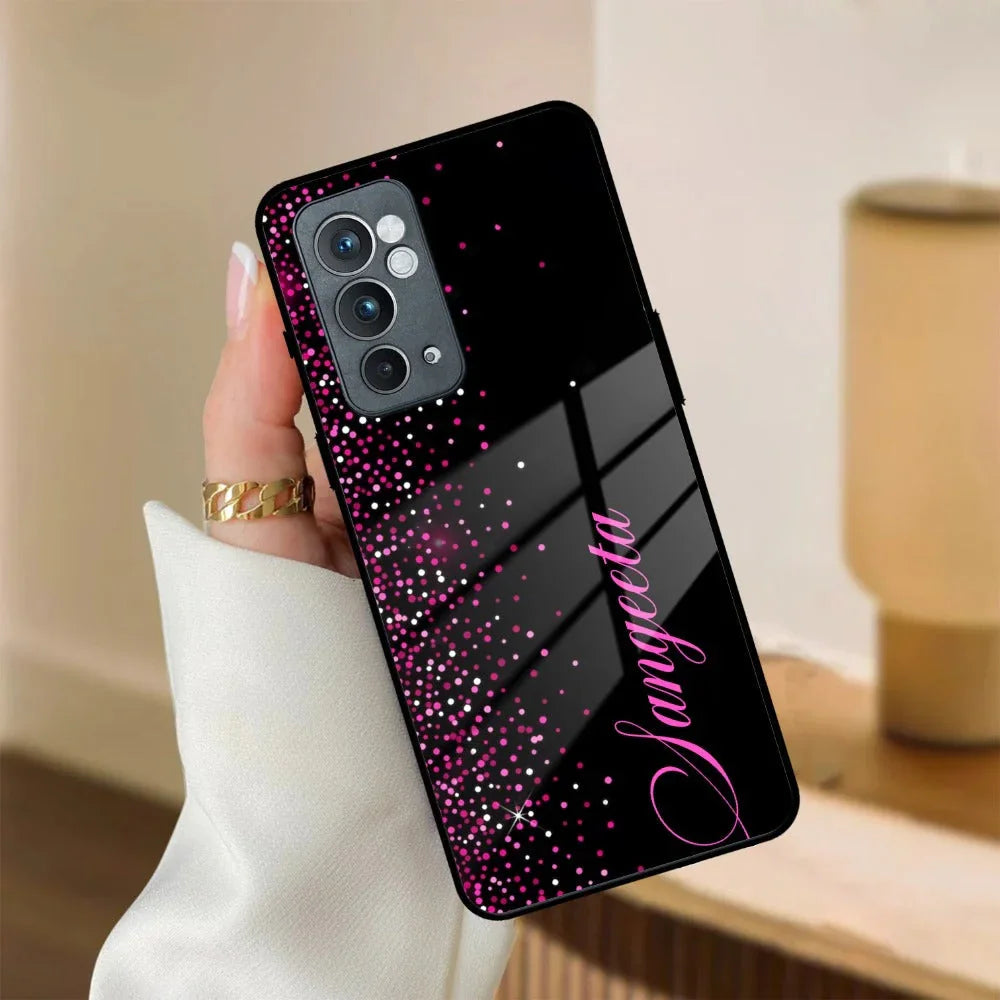 Pink Glitter Customize Glass Case Cover For Oneplus - ShopOnCliQ