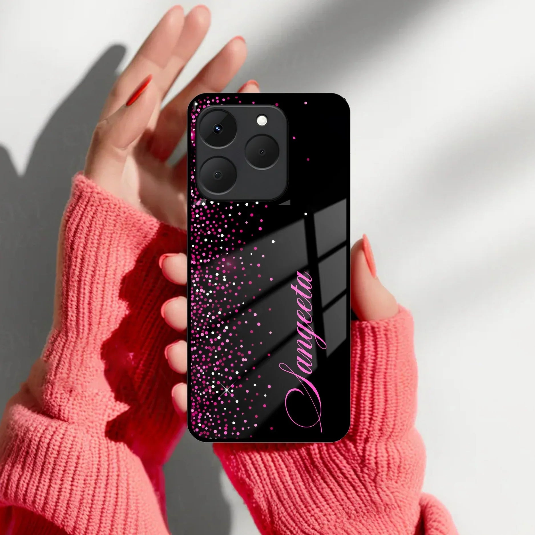 Customize Pet Name Glass Case For Realme/Narzo