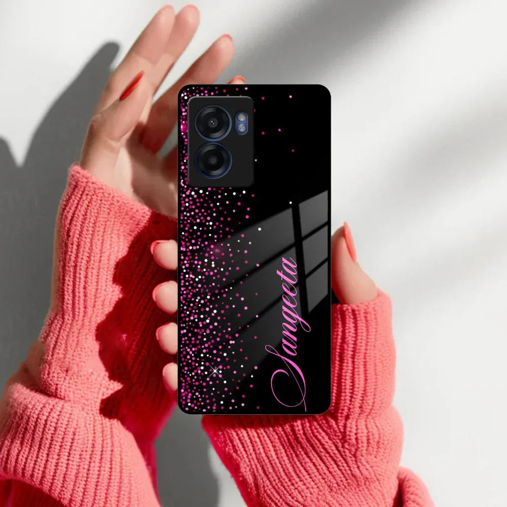 Pink Glitter Customize Glass Case Cover For Realme/Narzo - ShopOnCliQ