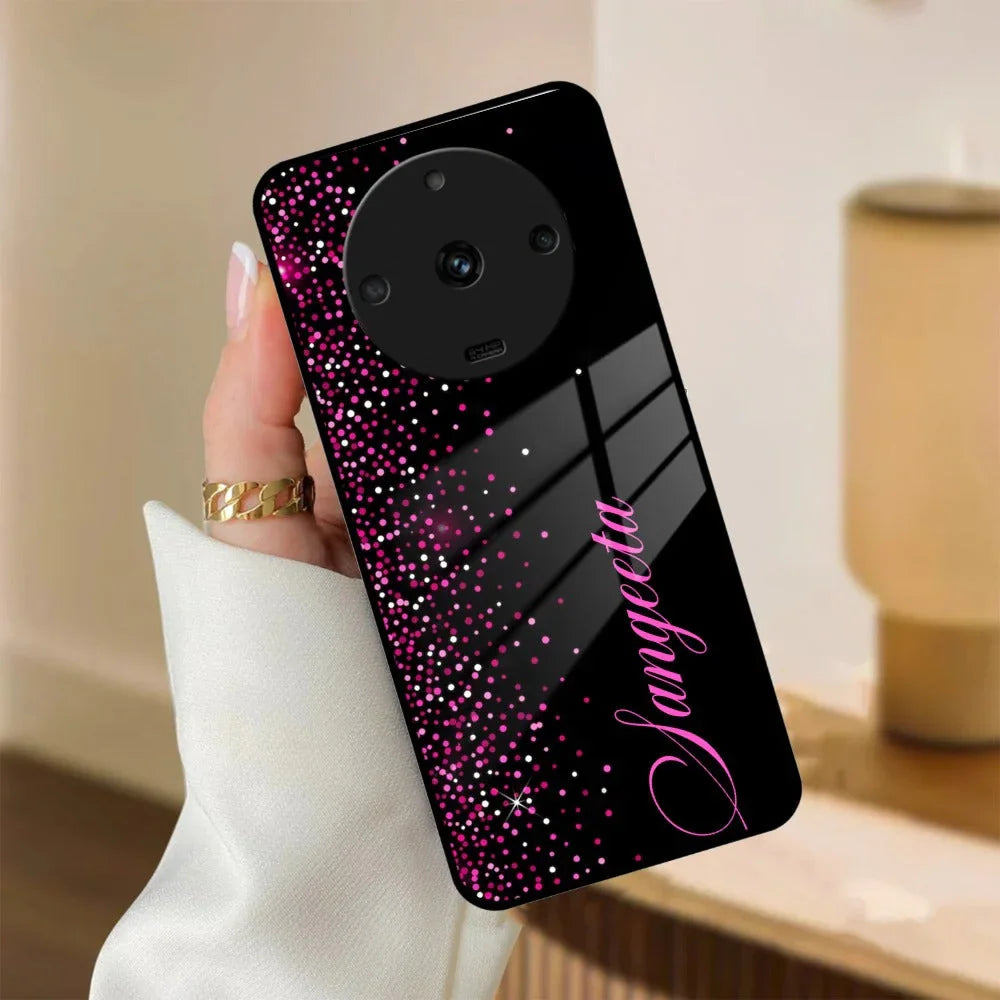 Pink Glitter Customize Glass Case Cover For Realme/Narzo - ShopOnCliQ