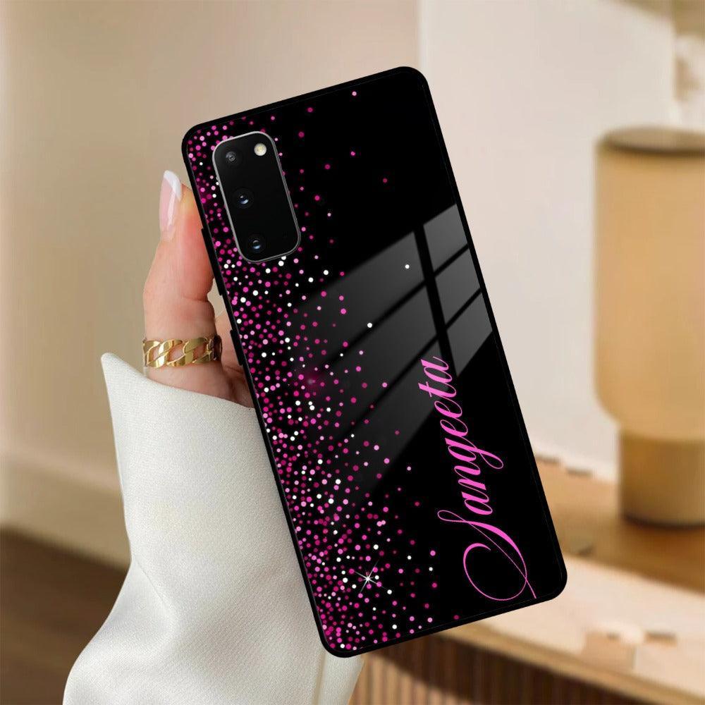 Pink Glitter Customize Glass Case Cover For Samsung - ShopOnCliQ