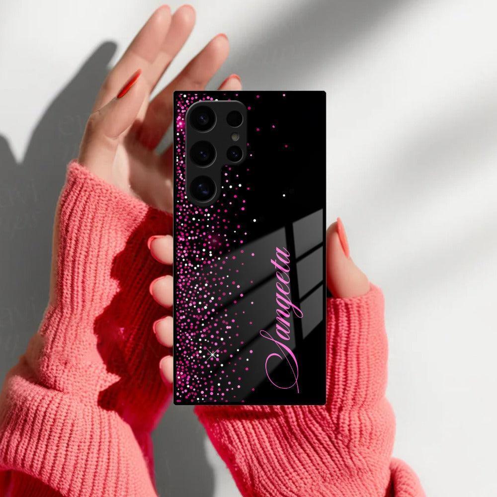 Pink Glitter Customize Glass Case Cover For Samsung - ShopOnCliQ