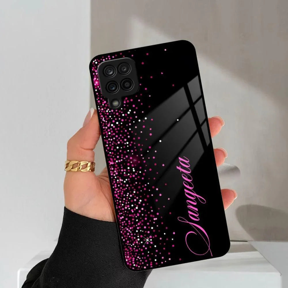 Pink Glitter Customize Glass Case Cover For Samsung - ShopOnCliQ