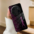 Pink Glitter Customize Glass Case Cover For Redmi/Xiaomi - ShopOnCliQ