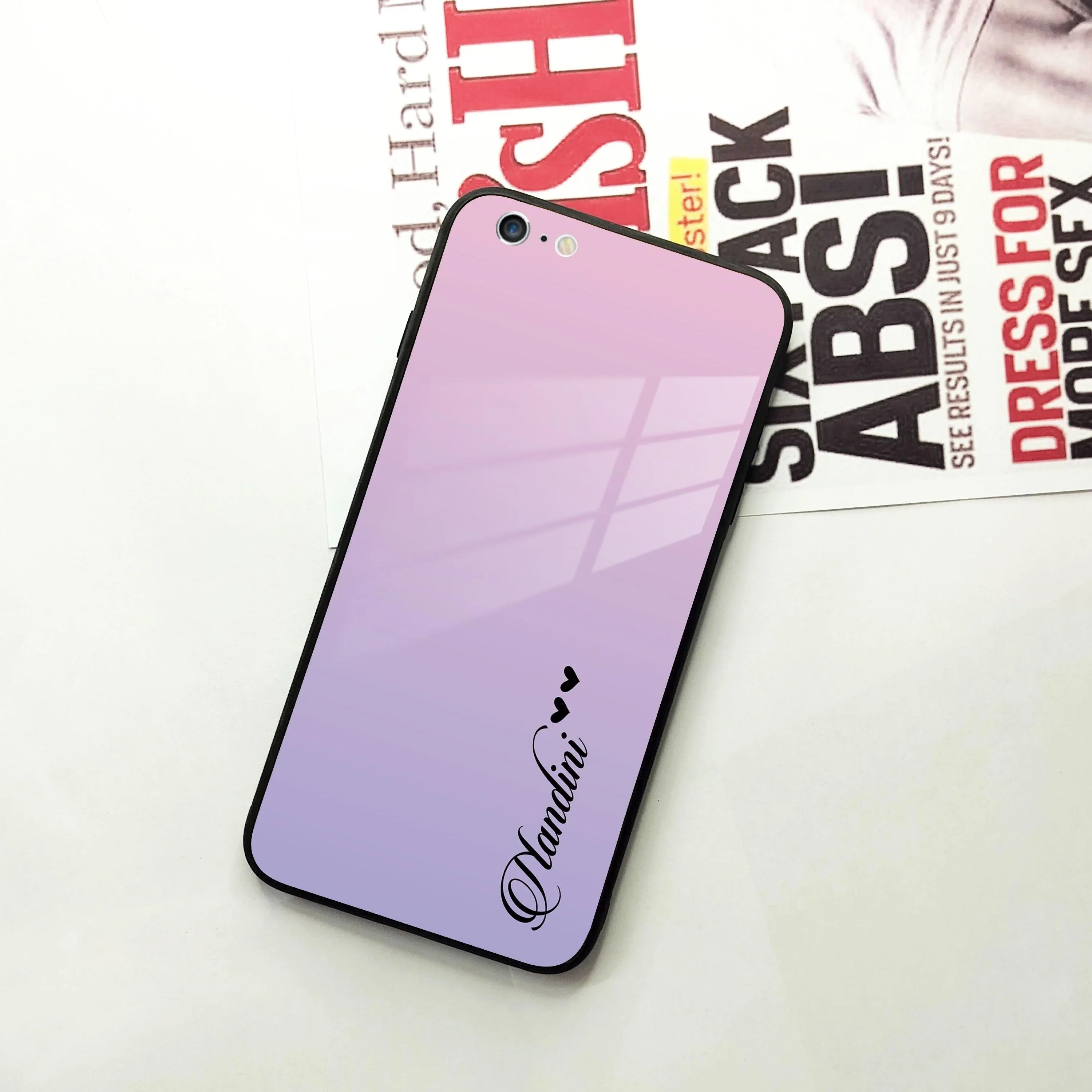 Pink Gradient Glass Case Cover For iPhone - ShopOnCliQ