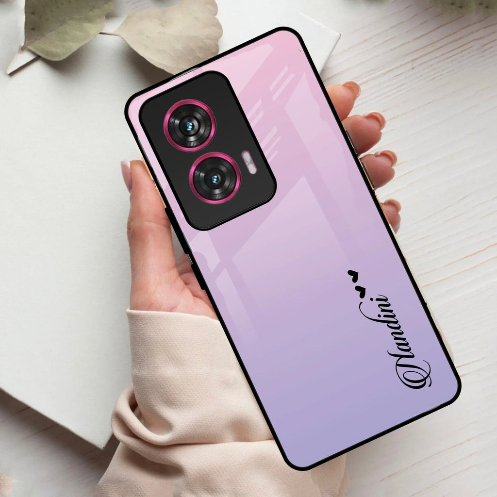 Pink Gradient Glass Case Cover For Motorola - ShopOnCliQ