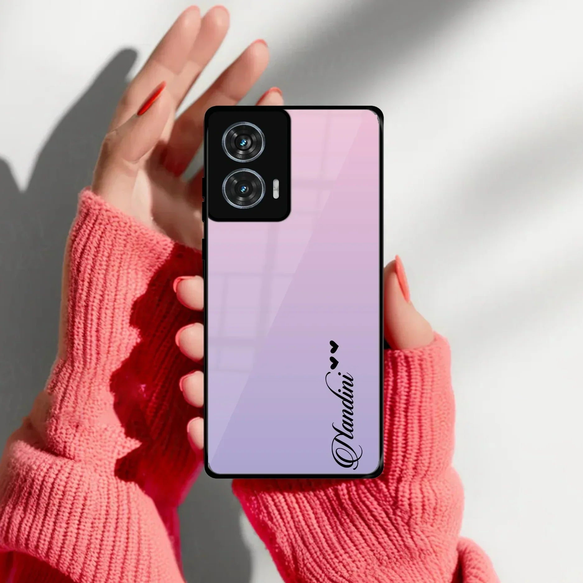 Pink Gradient Glass Case Cover For Motorola - ShopOnCliQ