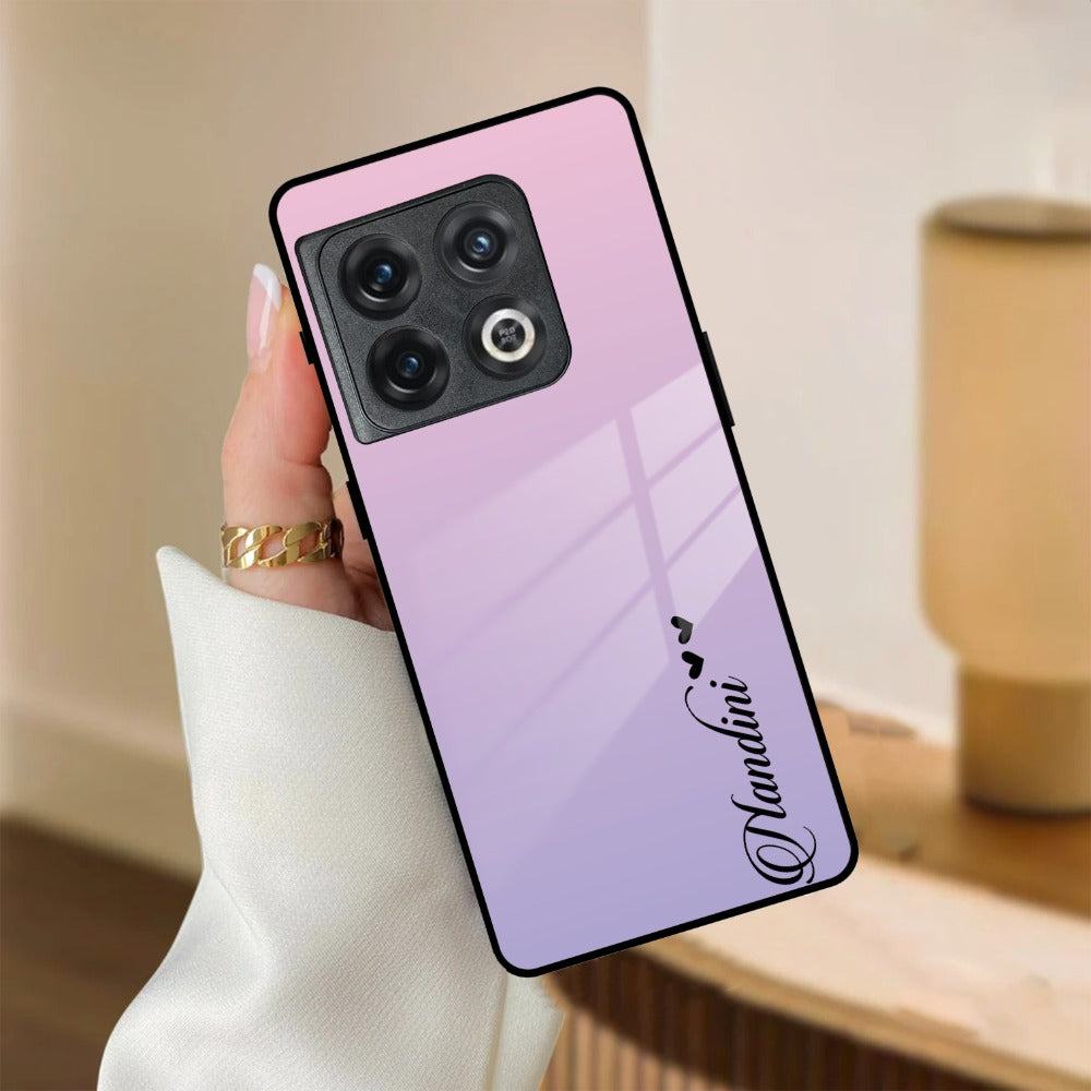 Pink Gradient Glass Case Cover For OnePlus