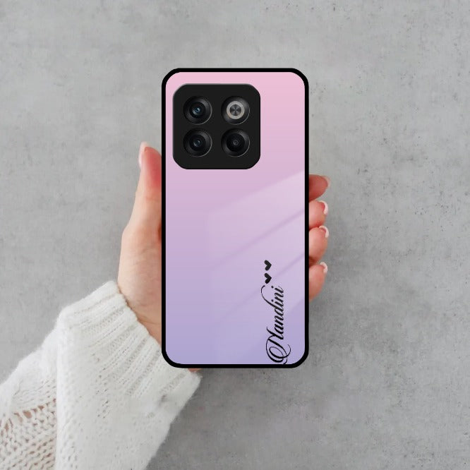 Pink Gradient Glass Case Cover For OnePlus