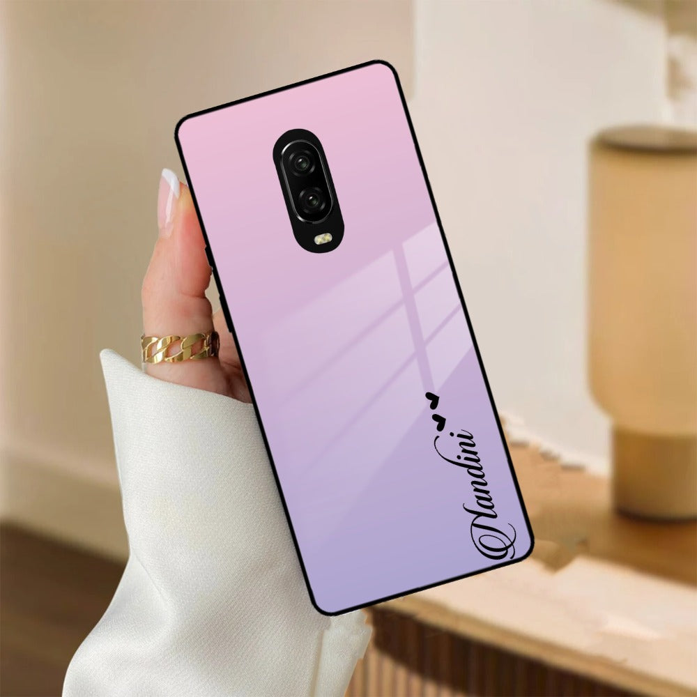 Pink Gradient Glass Case Cover For OnePlus