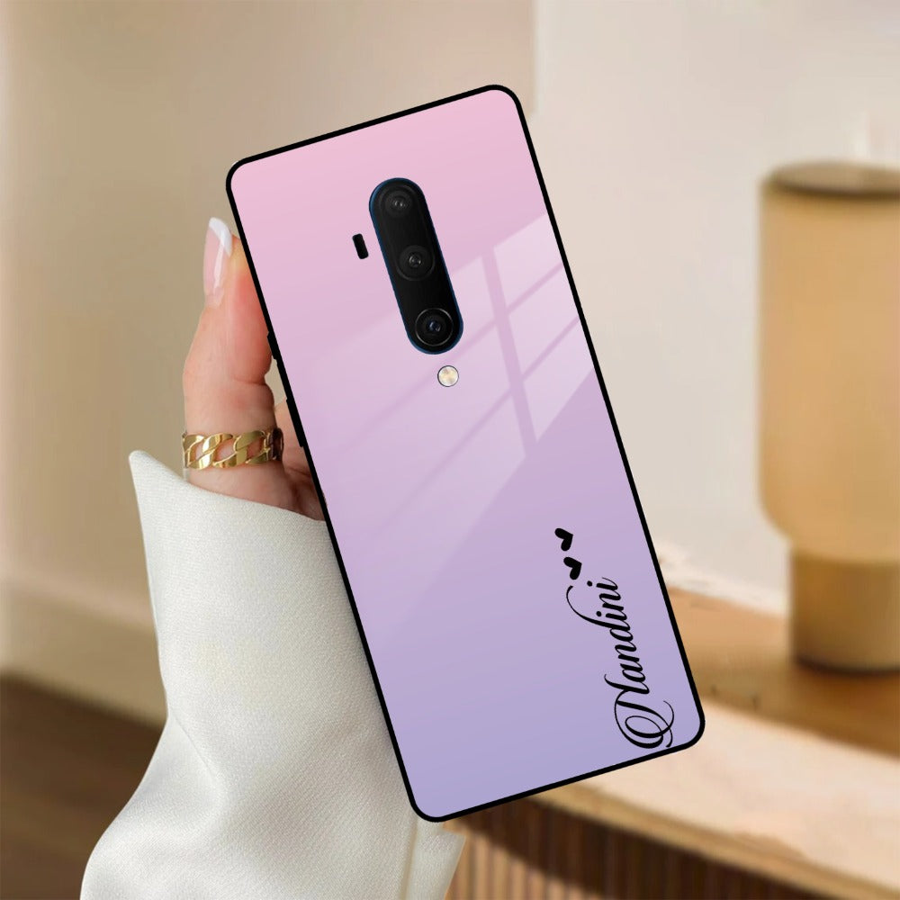 Pink Gradient Glass Case Cover For OnePlus