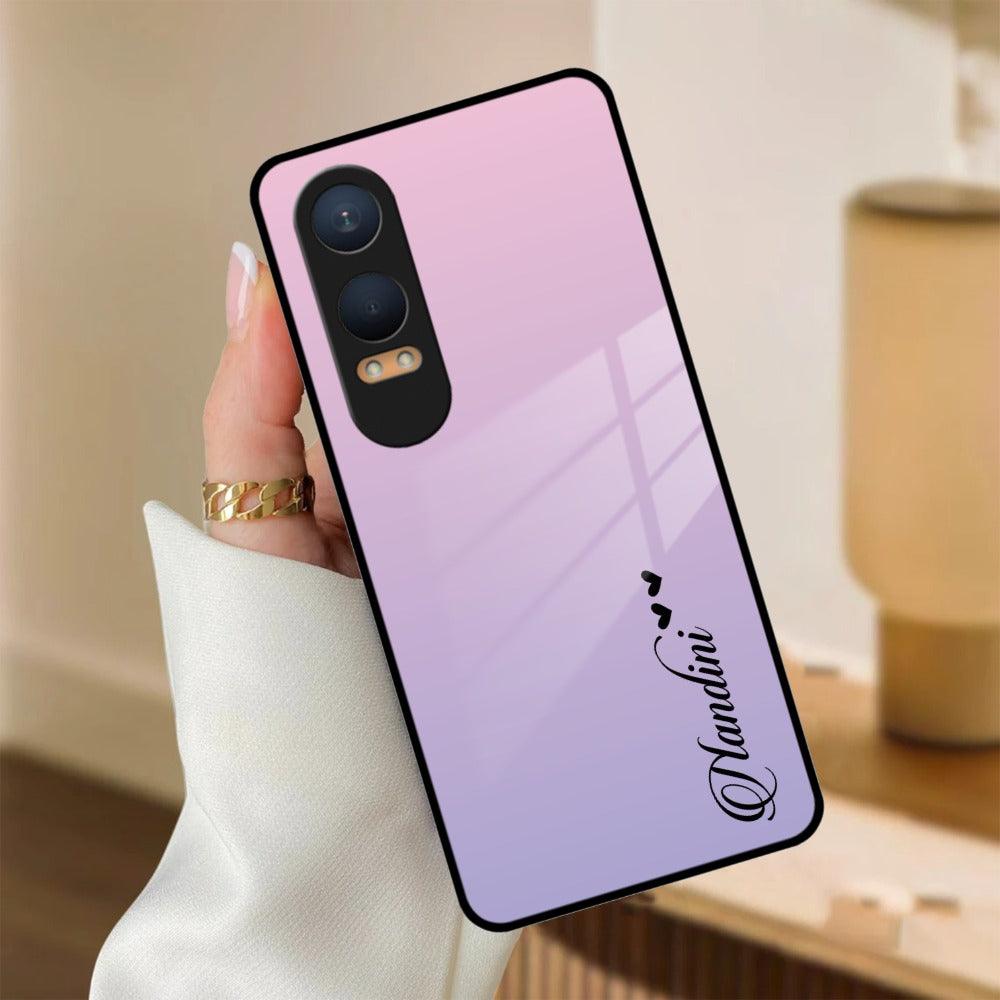 Pink Gradient Glass Case Cover For OnePlus