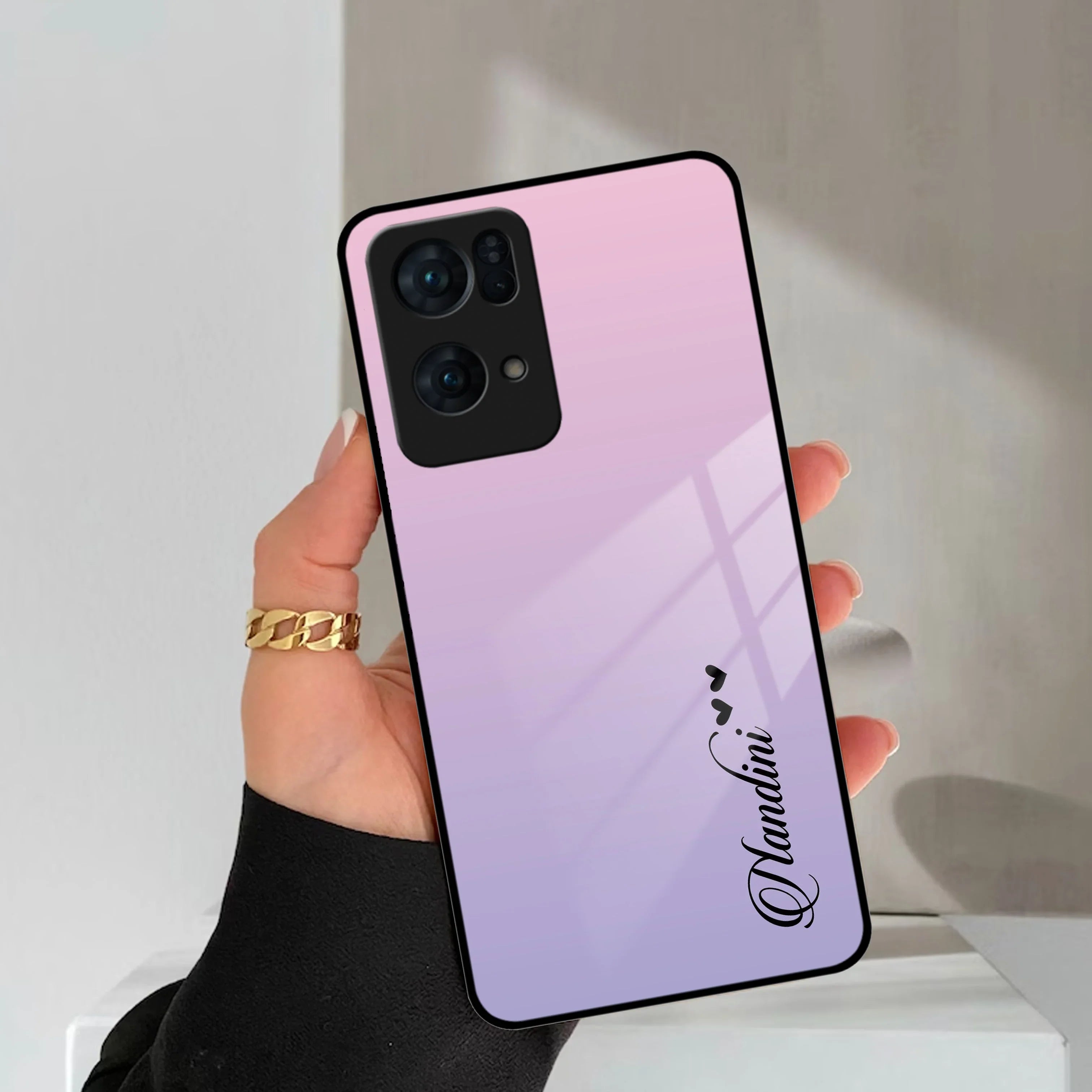 Pink Gradient Glass Case Cover For Oppo - ShopOnCliQ