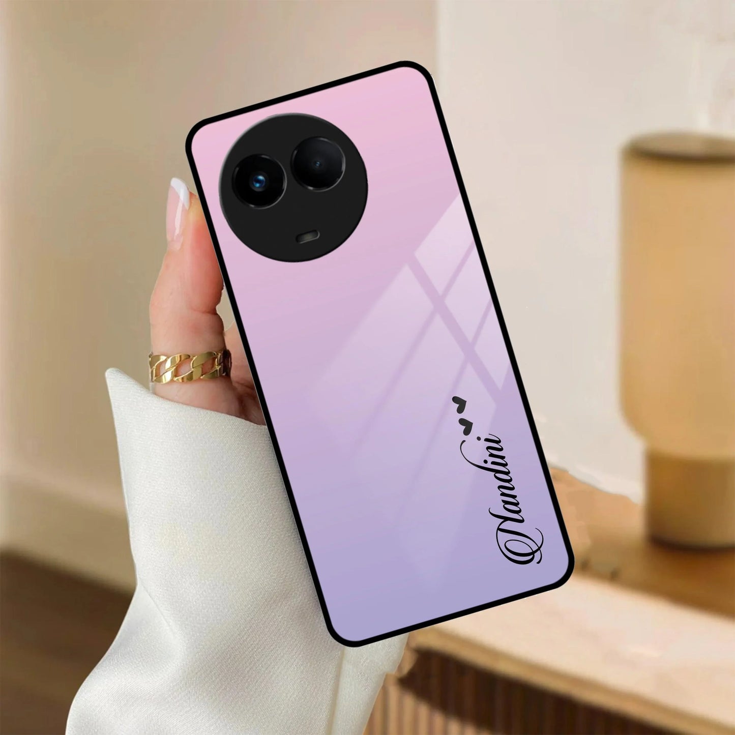 Pink Gradient Glass Case Cover For Realme/Narzo - ShopOnCliQ