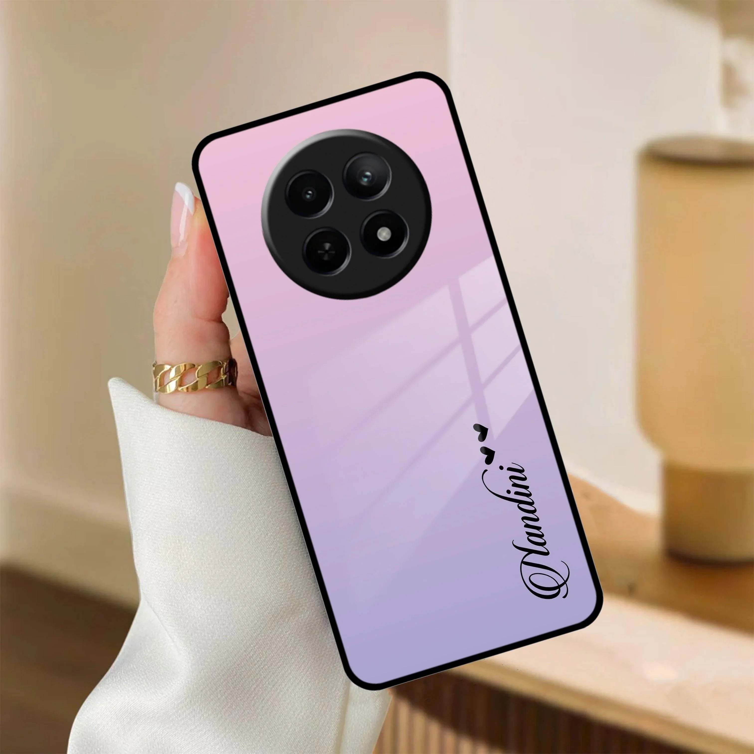 Pink Gradient Glass Case Cover For Realme/Narzo - ShopOnCliQ