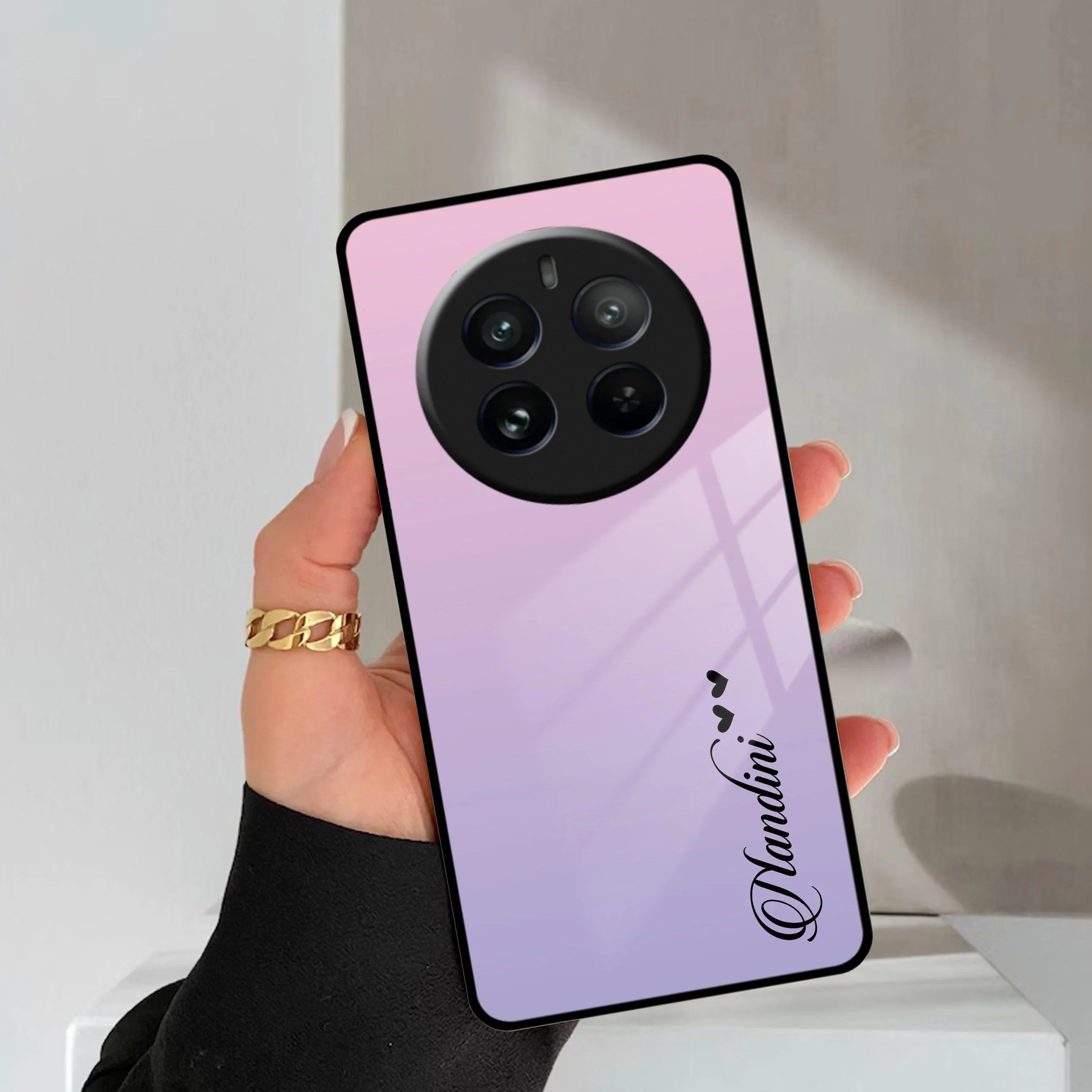Pink Gradient Glass Case Cover For Realme/Narzo - ShopOnCliQ