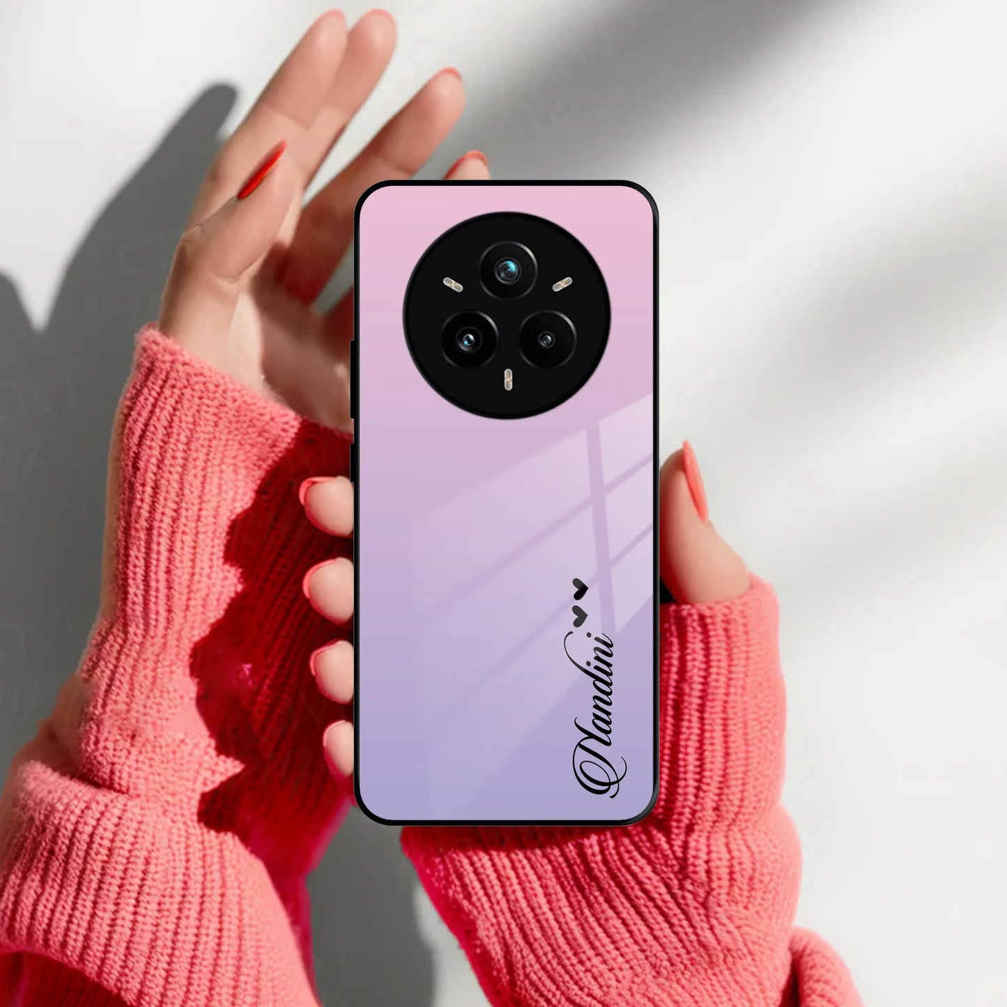 Pink Gradient Glass Case Cover For Realme/Narzo - ShopOnCliQ