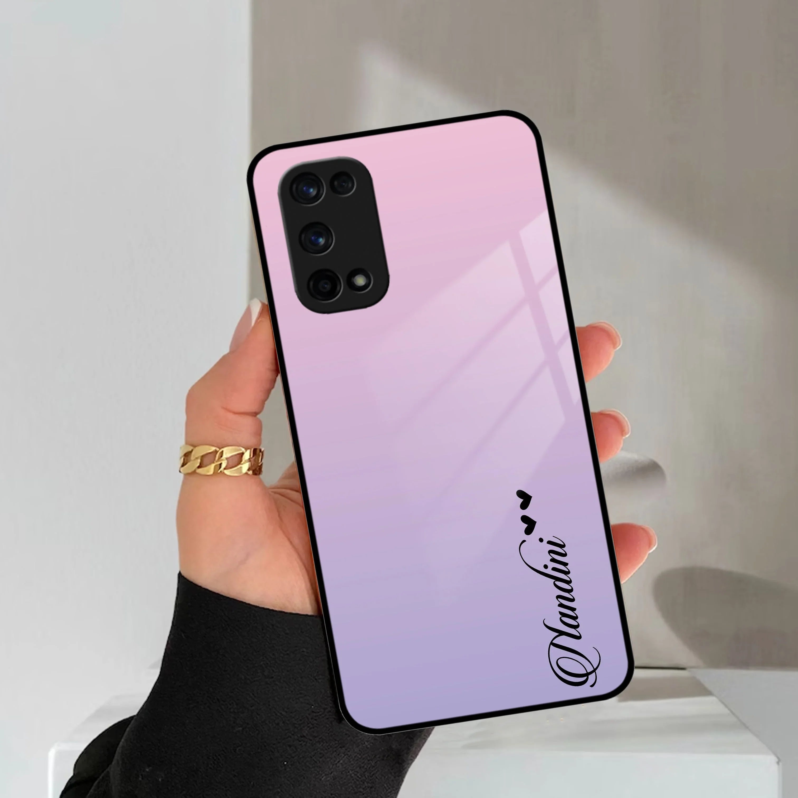 Pink Gradient Glass Case Cover For Realme/Narzo - ShopOnCliQ