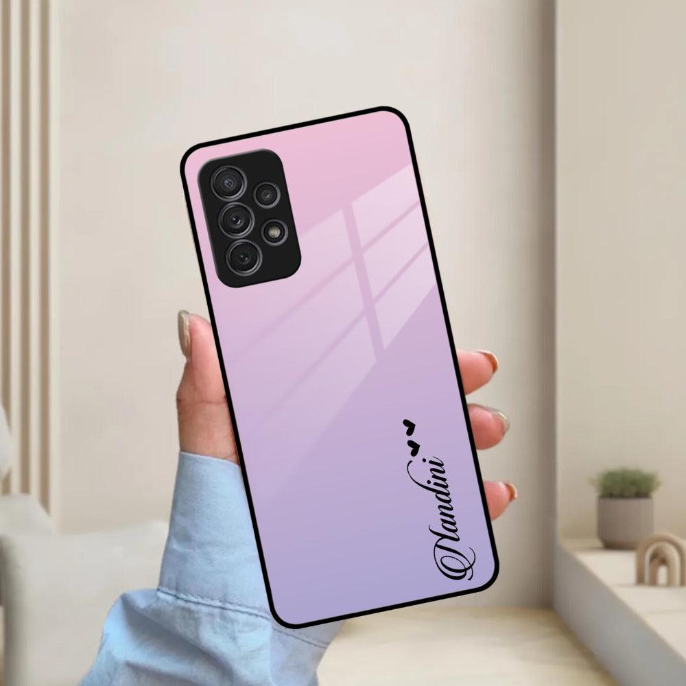 Pink Gradient Glass Case Cover For Samsung