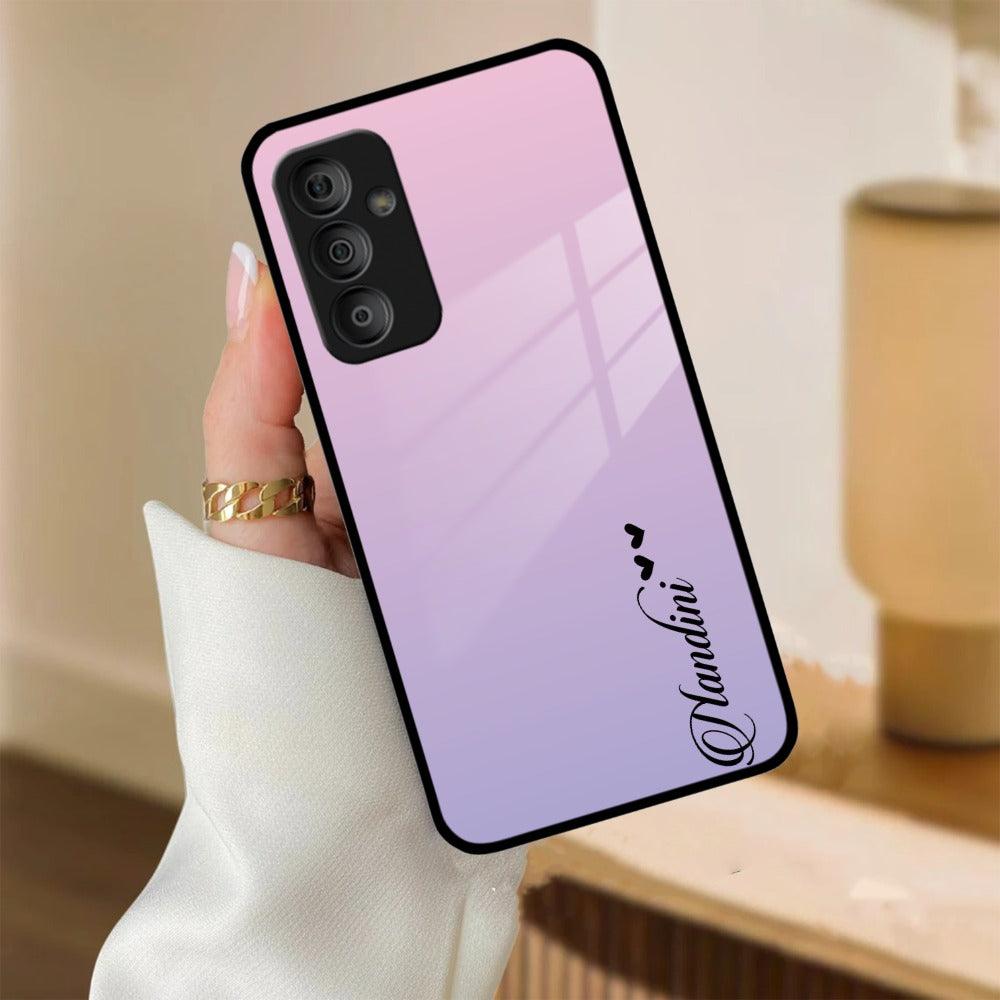 Pink Gradient Glass Case Cover For Samsung