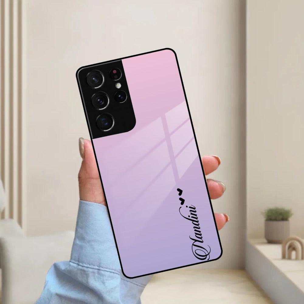 Pink Gradient Glass Case Cover For Samsung