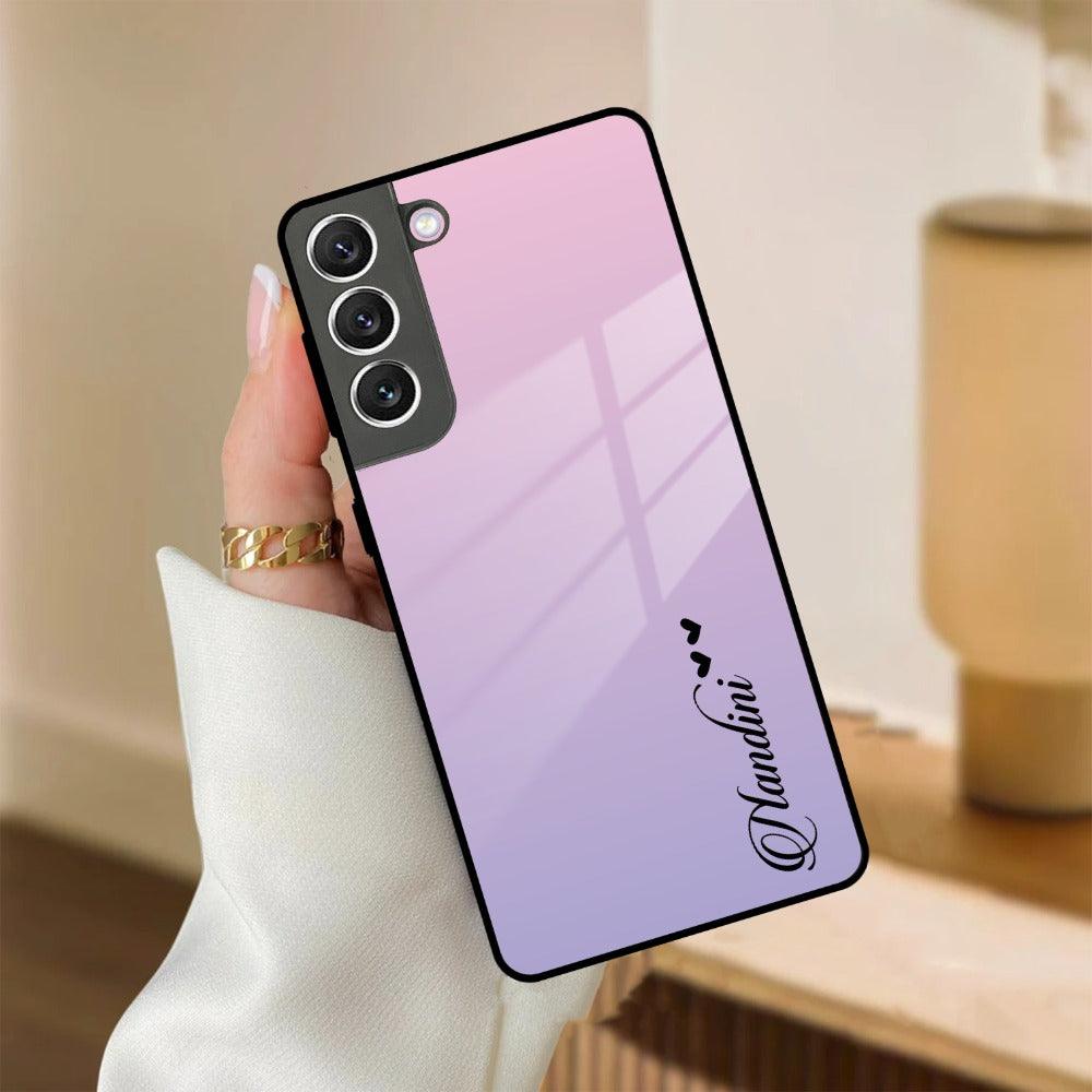 Pink Gradient Glass Case Cover For Samsung