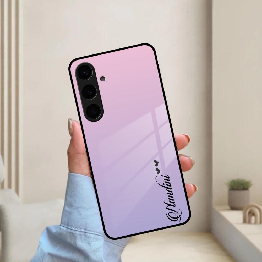 Pink Gradient Glass Case Cover For Samsung