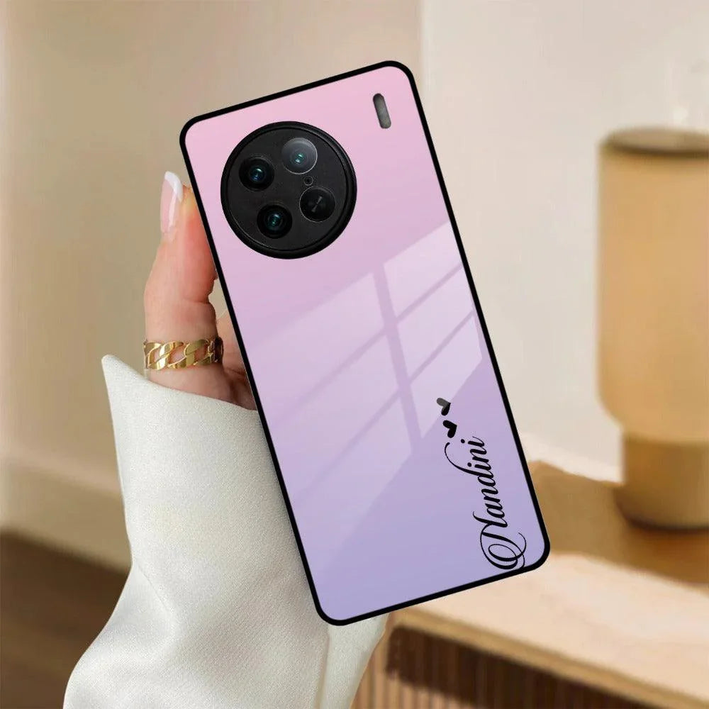 Pink Gradient Glass Case Cover For Vivo - ShopOnCliQ