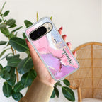 Pink Gradient Marble Customize Anti Yellow Case For Google Pixel 10 Pro