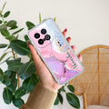 Pink Gradient Marble Customize Transparent Silicon Case For iQOO 13 5G