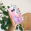 Pink Gradient Marble Customize Transparent Silicon Case For Nothing Phone 2a Plus