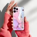 Pink Gradient Marble Customize Anti Yellow Case For Nothing Phone 3a Lite 5G