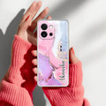 Pink Gradient Marble Customize Transparent Silicon Case For OnePlus 13s 5G