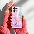 Pink Gradient Marble Customize Anti Yellow Case For OPPO K13 Turbo 5G
