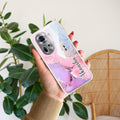 Pink Gradient Marble Customize Transparent Silicon Case For Oppo Reno 11 5G