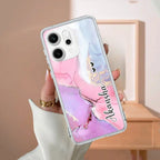 Pink Gradient Marble Customize Anti Yellow Case For OPPO Reno 14 Pro 5G