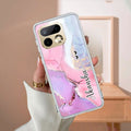 Pink Gradient Marble Customize Transparent Silicon Case For Realme 12 Plus 5G