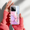 Pink Gradient Marble Customize Anti Yelllow Case For Realme GT 7T 5G