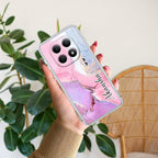 Pink Gradient Marble Customize Anti Yellow Case For Redmi Note 15 5G