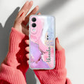 Pink Gradient Marble Customize Anti Yellow Case For Samsung Galaxy S25 Edge 5G