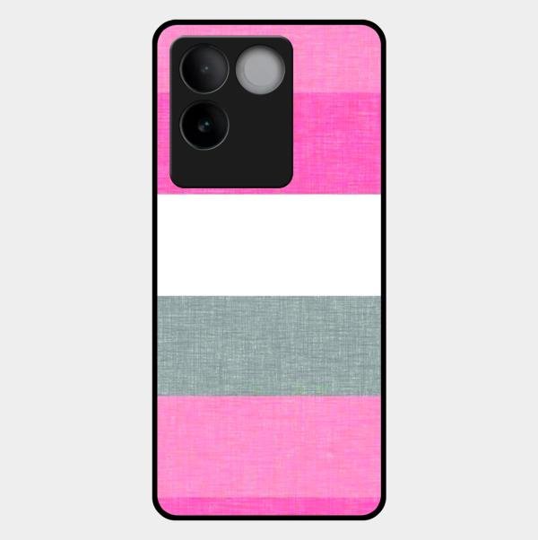 Pink Hues Harmony Glossy Metal Case Cover For Iqoo Z7 Pro 5G