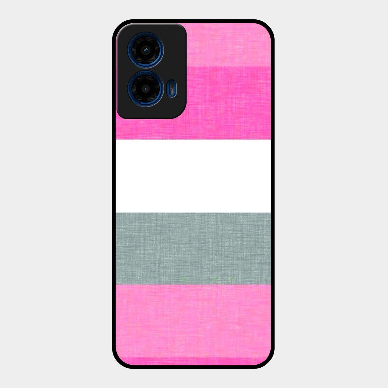 Pink Hues Harmony Glossy Metal Case Cover For Motorola G45 5G