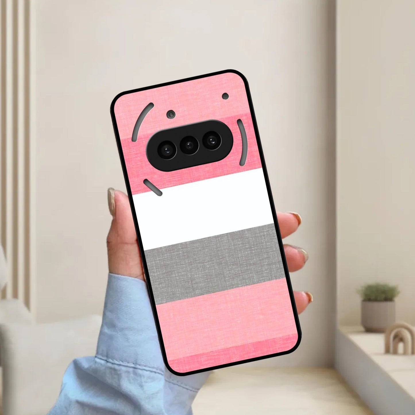 Pink Hues Harmony Glossy Metal Case Cover For Nothing