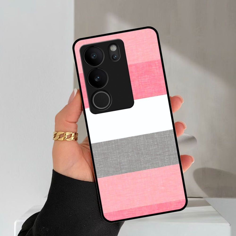 Pink Hues Harmony Glossy Metal Case Cover For Vivo