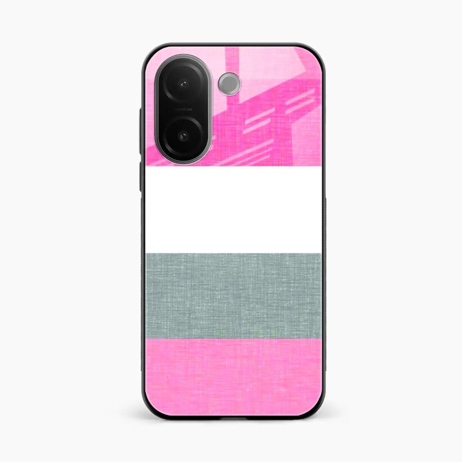 Pink Hues Harmony Glossy Metal Case Cover For Vivo V60e 5G