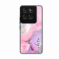 Pink Marble Glossy Metal Case Cover For Motorola Edge 60 Pro 5G