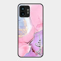 Pink Marble Glossy Metal Case Cover For Nothing Phone 2
