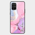 Pink Marble Glossy Metal Case Cover For Oneplus 8T