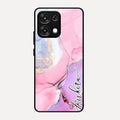 Pink Marble Glossy Metal Case Cover For Oppo F31 5G